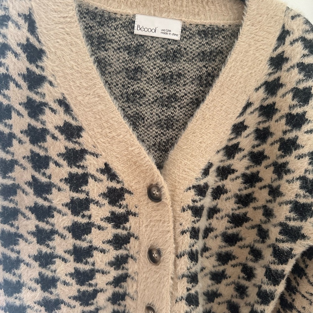 Becool knit patterned cardigan